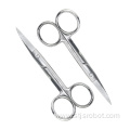 Stainless steel beauty nail tools eyebrow scissors metal beard scissors